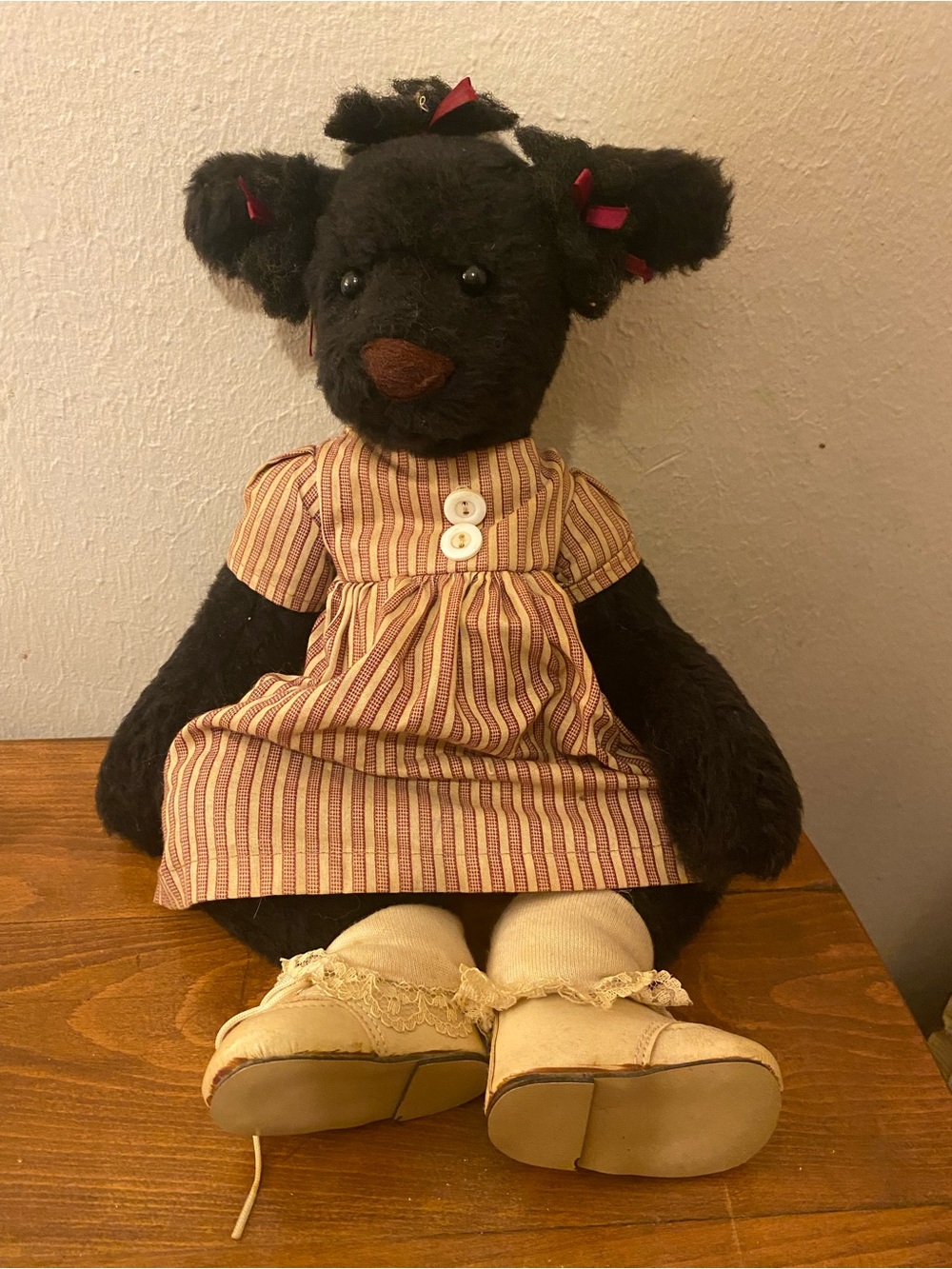 Vintage Linda Speigel “Bearly There” Baby Cow Calf Doll Cottage Whimsy Rare HTF
